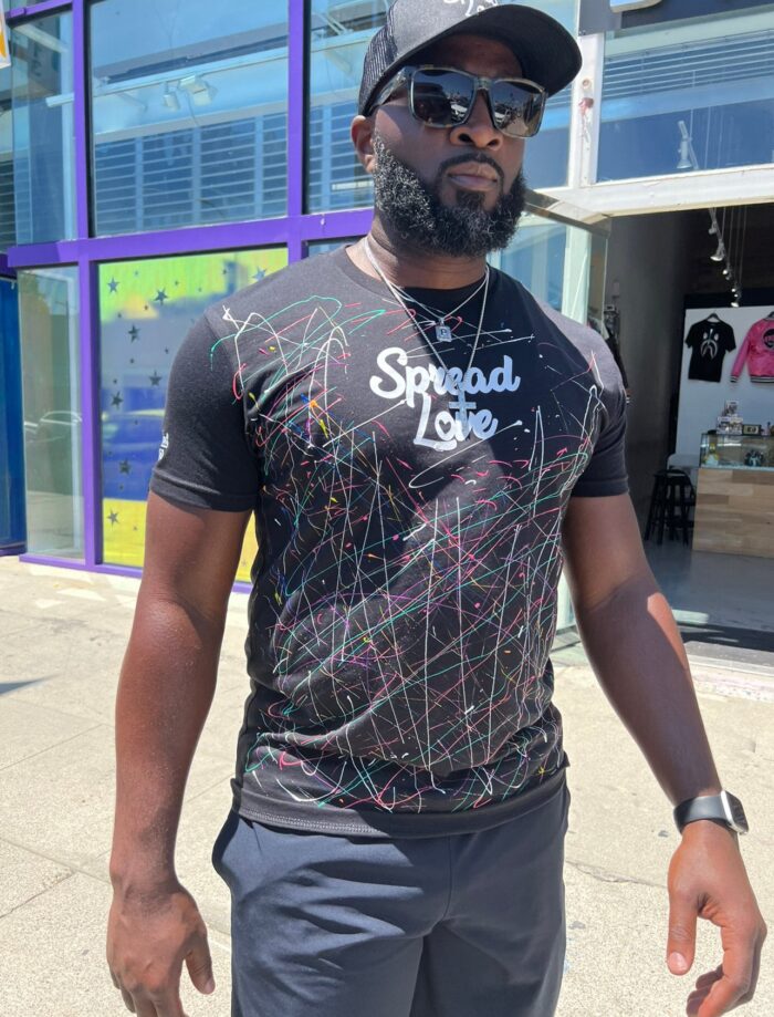 Spread Love Splash Tee- Black - Image 2
