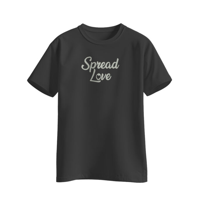 Spread Love Core Logo Black T-Shirt - Image 1