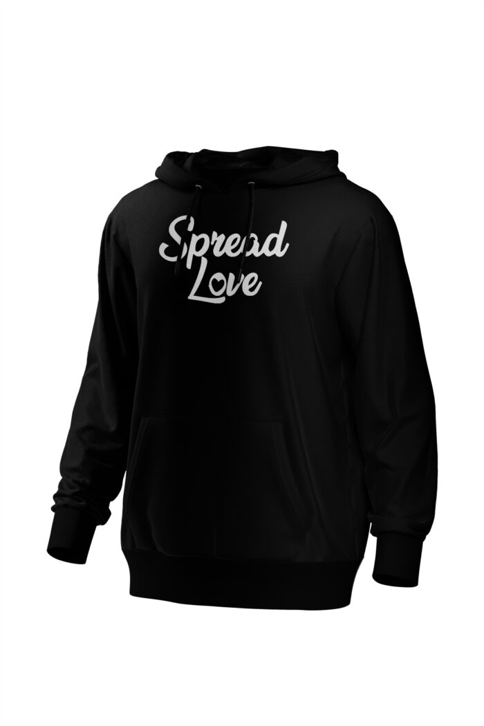 Black Spread Love Hoodie - Image 1