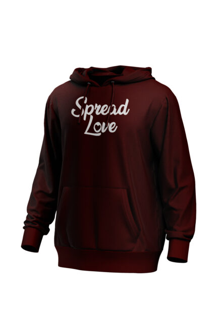 Dark Brown Spread Love Hoodie