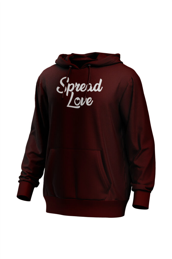 Dark Brown Spread Love Hoodie - Image 1