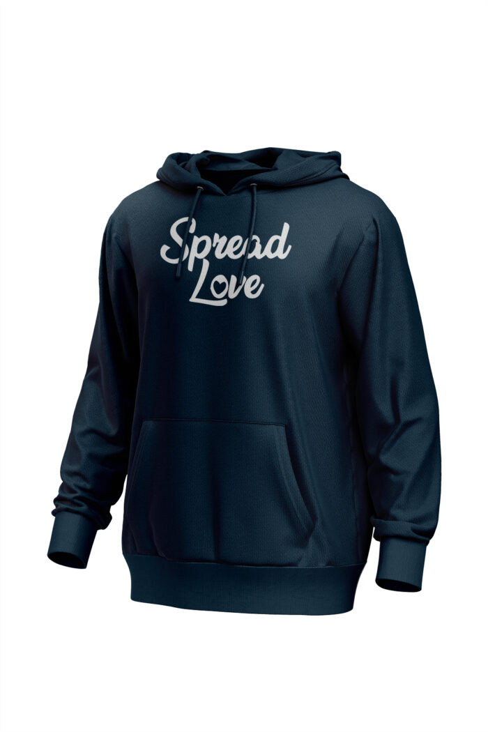 Dark Heather Gray Spread Love Hoodie - Image 1
