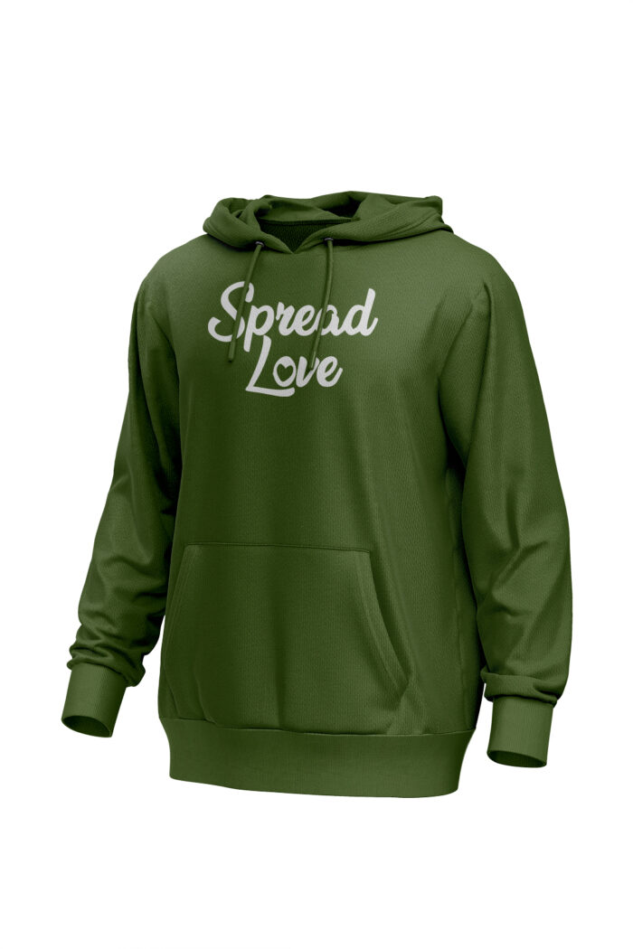 Military Green Spread Love Hoodie - Image 1